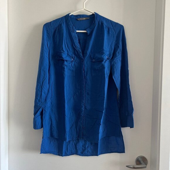 (2for$10) Smart Set Blue Tunic Blouse - Picture 1 of 15
